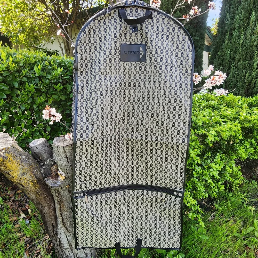 Bueno Garment Bag Monogram Pattern Canvas